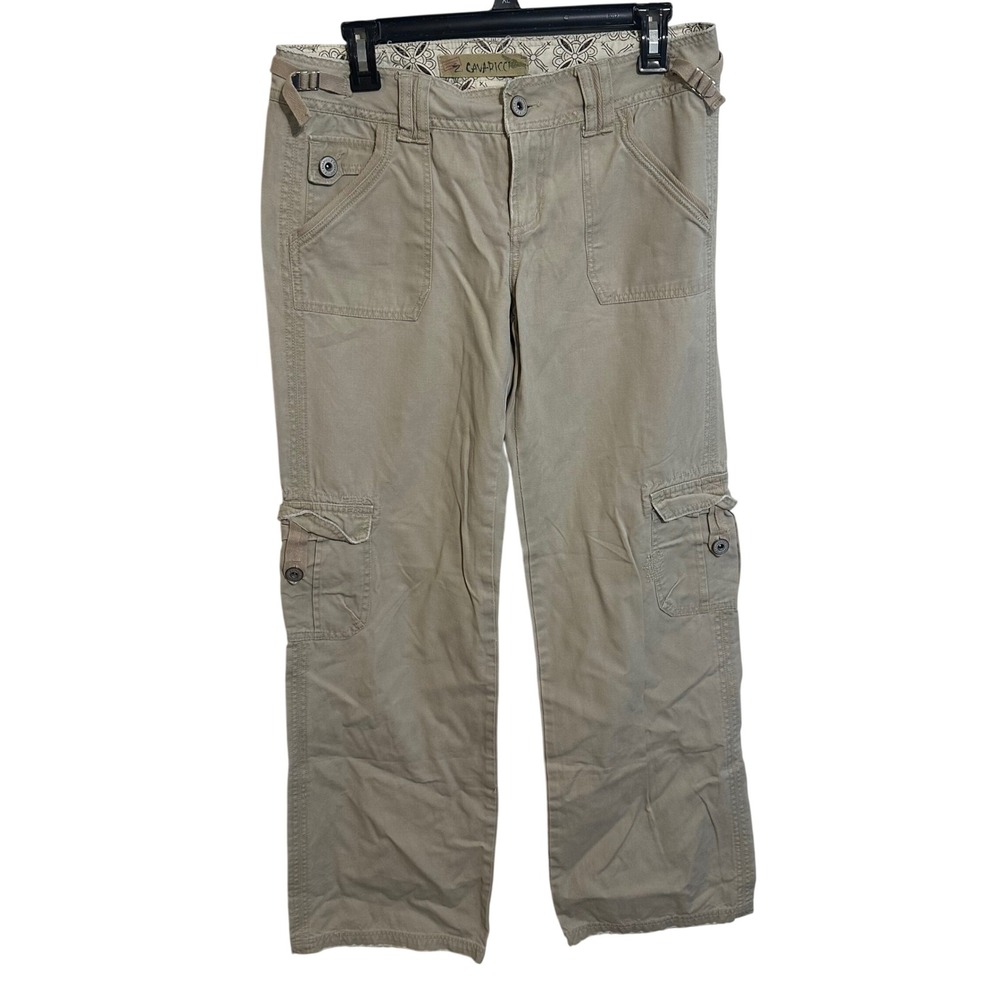 Z. Cavaricci Cargo Pants Womens Size 9‎ Tan Khaki Military Utility Y2K Straight